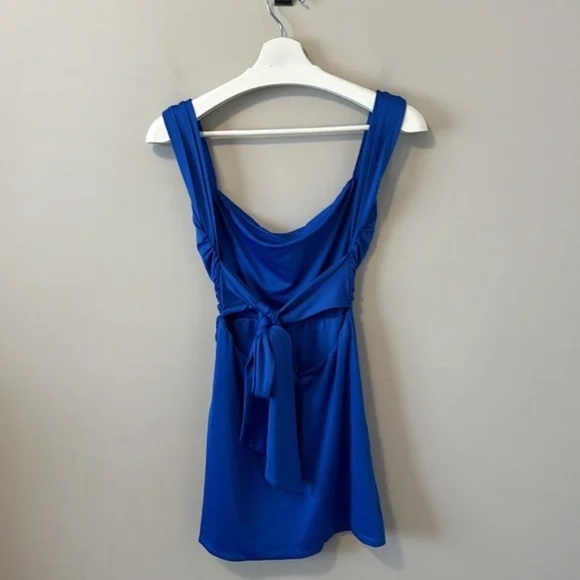 Lucy In The Sky Melina Bodycon Side Slit Dress in Blue - Picture 6 of 13